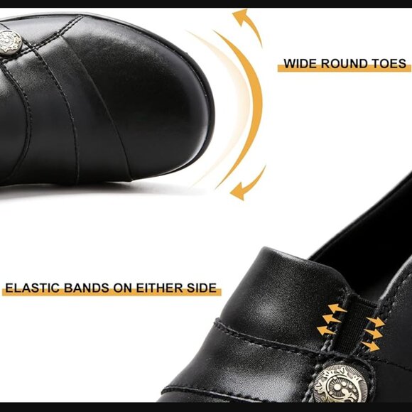 NIB (7) Women's Loafer Comfort Leather Slip On Dress Shoes - Picture 6 of 6